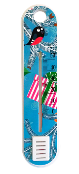 Термометр  с рисунком Снегирь для измерения комнатной температуры 