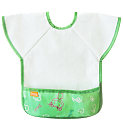 Нагрудник детский Ромашка из махровой ткани с карманом из клеенки. Артикул 4498
