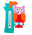 Термометр  с рисунком Сова  